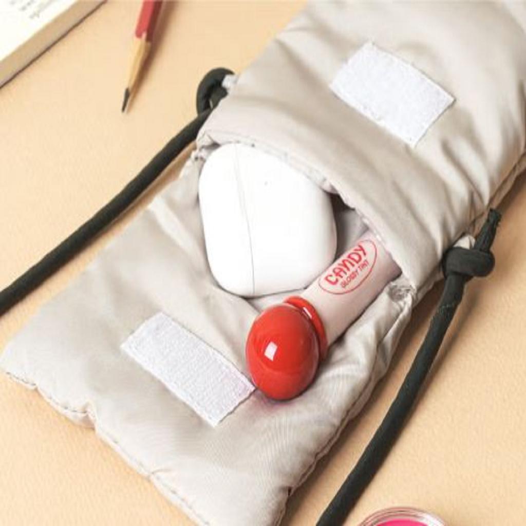 Mini Borsa a Tracolla Imbottita - Grigio