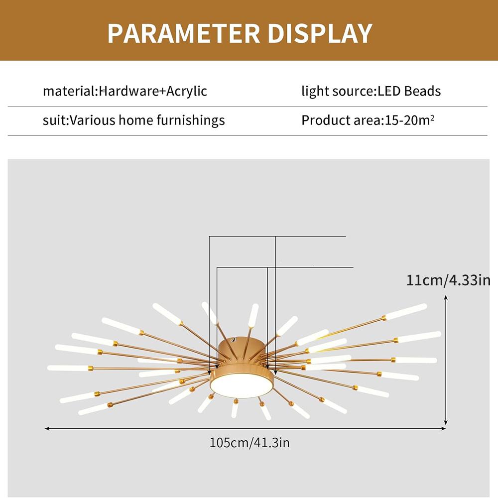 

Современный светодиодный потолочный светильник, 28 лампочек, потолочный светильник с золотым абажуром, люстра с акриловым абажуром, для детской комнаты, спальни, гостиной 28+1head