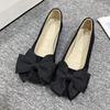 Fashion With Bow Slip-on Ladies Footwear Square Toe Women's Flat Shoes Lastest Non 39 2025 Summer Chic Point Discount Stylish Promotion