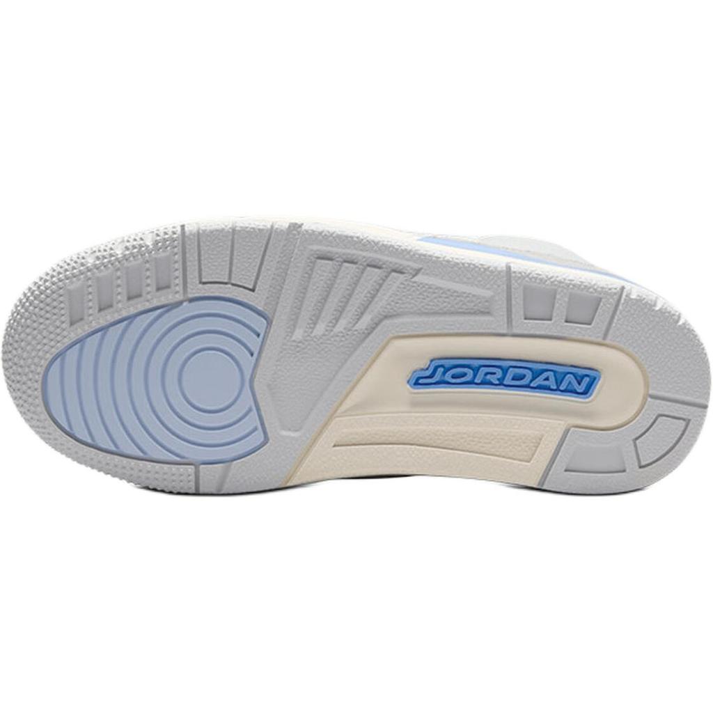 Jordan Air Jordan 3 Mid Top Children's Basketball Shoes White Blue Children Aged 3 7 Years Old DM0966-101