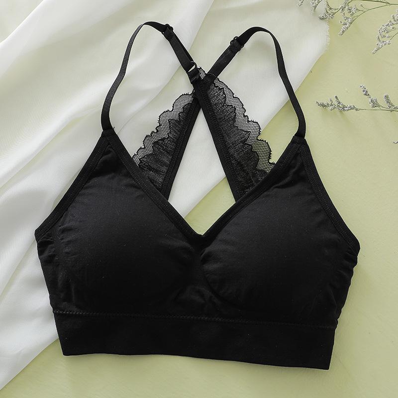 Cross Beauty Back Wrapped Chest Lace Seamless Tube Top Sexy Bra