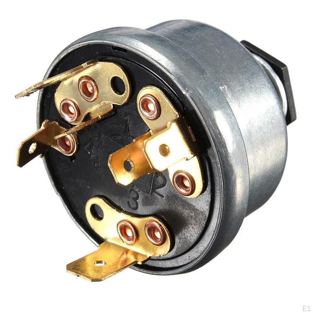 Ignition Switch with 2 Keys Key Easy Installation 4P Petrol Engine Starter Replaces JK406B for