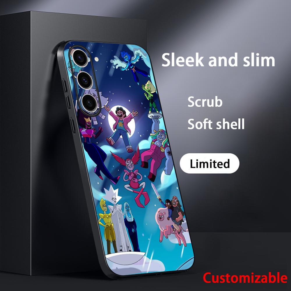 Steven classic cartoon cute universe design Phone Case For Samsung Galaxy S26 S25 S24 S23 S22 S21 Plus Ultra Note20 Soft Black