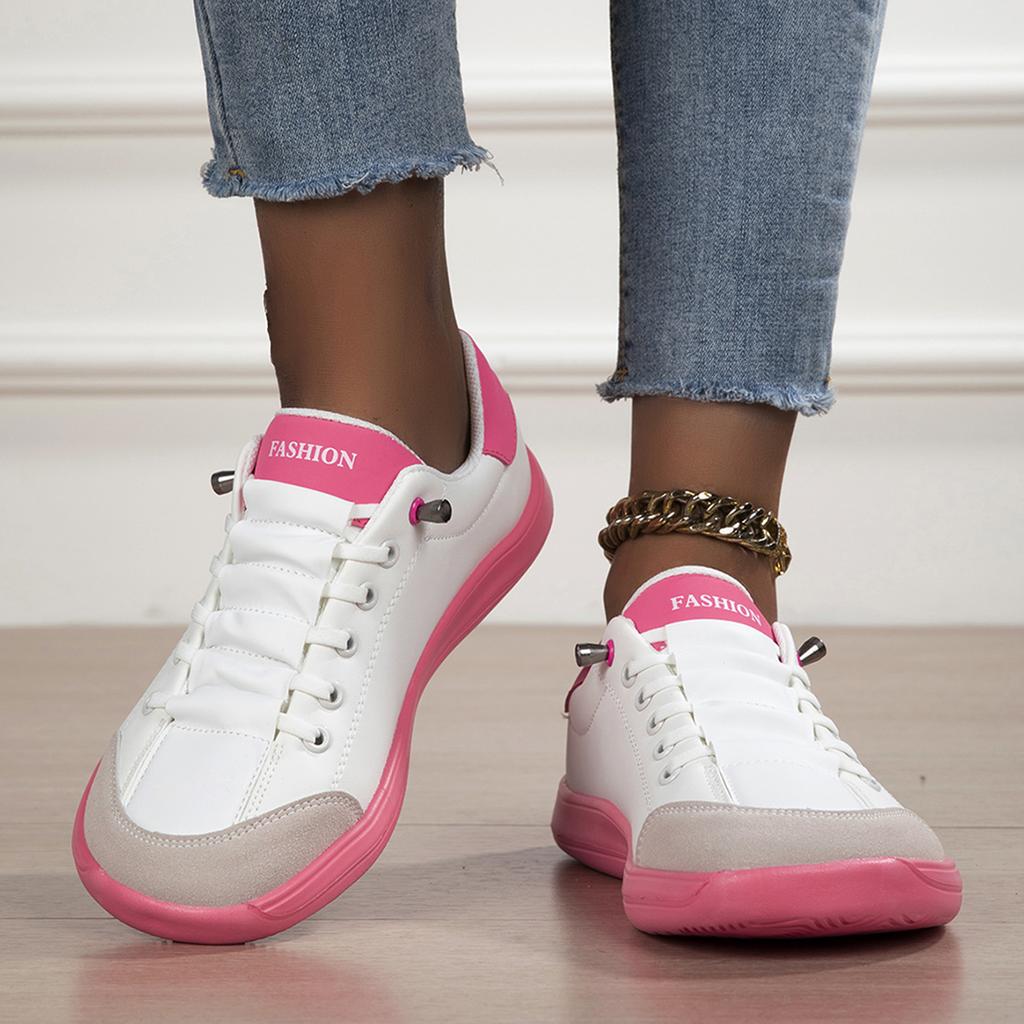 TUINANLE Modische flache Schnür-Freizeitschuhe für Damen, Trendige Freizeit-Sneaker