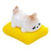 3 Pcs Mini Sleeping Animal on Pad Figurines Cute Miniature Kitten Panda Elephant Capybara Sculpture for DIY Crafts Dollhouse Car Interior Office Desk