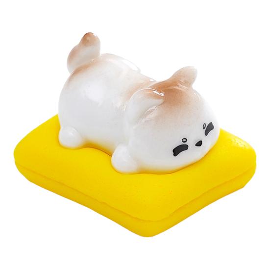 

3 Pcs Mini Sleeping Animal on Pad Figurines Cute Miniature Kitten Panda Elephant Capybara Sculpture for DIY Crafts Dollhouse C
