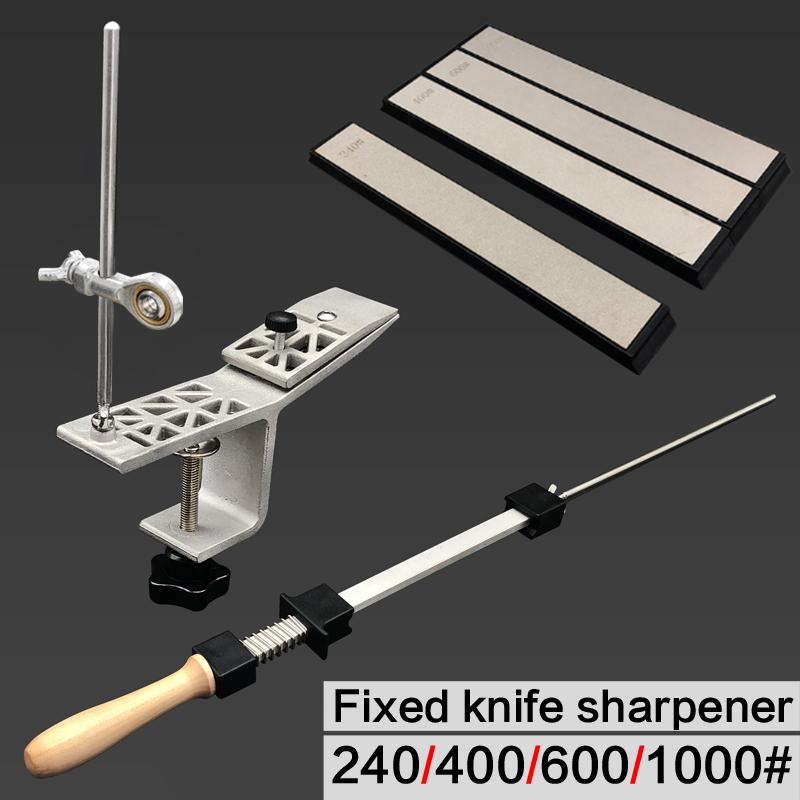 GT2001 Fixed Knife Sharpener Professional Angle Sharpeners DIY Woodwork Grinding System Diamond Grit 120-10000# With Polishing