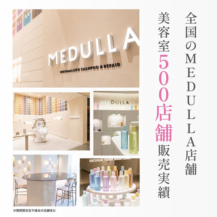 Formulas Carefully MEDULLA Shampoo Repair Shampoo Treatment Set [Popular Selected] & [290mL / 250g] (Aqua Sabo)