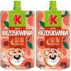 Kubuś Apple-Peach Flavored Mousse 200 G X 2 Pieces