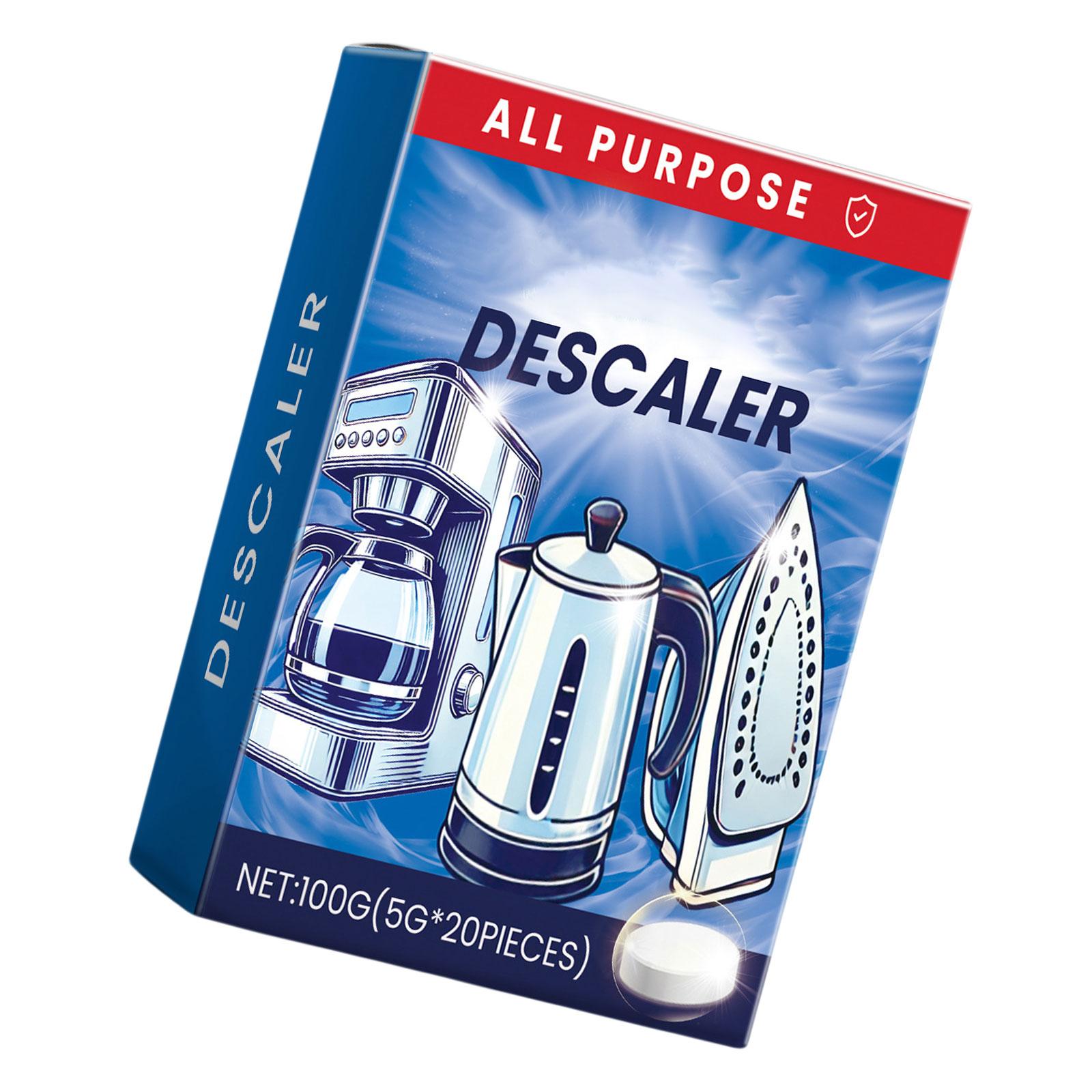 

20 штук салфеток для удаления накипи из кофеварки, средство для удаления накипи из бытовой техники, чистящие таблетки для удаления пятен и известкового налета