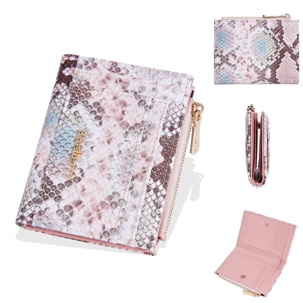 Baellerry Ladies Wallet With Snake Pattern Pu Material For Daily Use