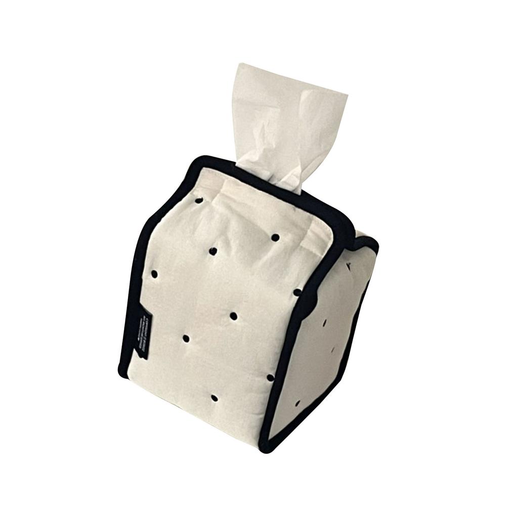 Stylish Striped Fabric Standing Tissue Holder With Removable Designs for Home Office Storage Organization