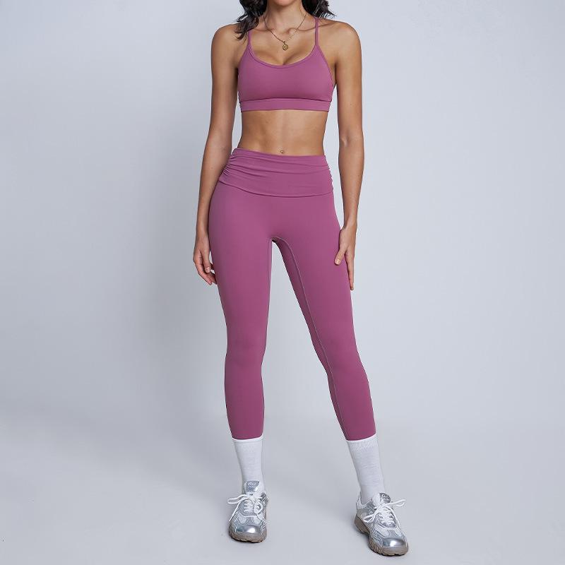 Облако-подобный быстросохнущий спортивный комплект для йоги и бега - Облегающая фитнес-одежда Европа 8347 XL