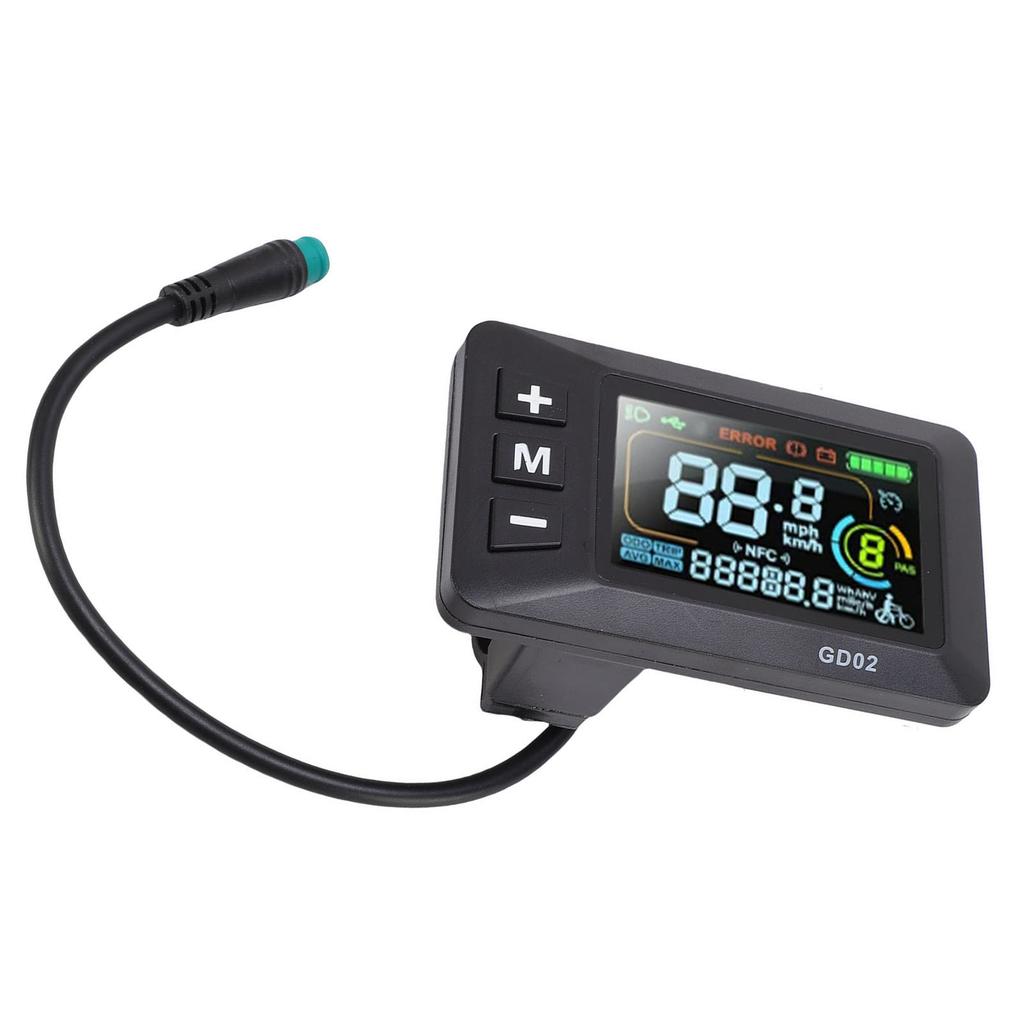 Electric Bike LCD Display Colorful 5 Cores Rain Proof Cable Electric Scooter LCD Display Dashboard