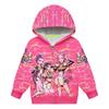 Kids Girls POP Singer Rumi Zoey Mira Printed Casual Hooded Zipper Long Sleeves Jacket Coat