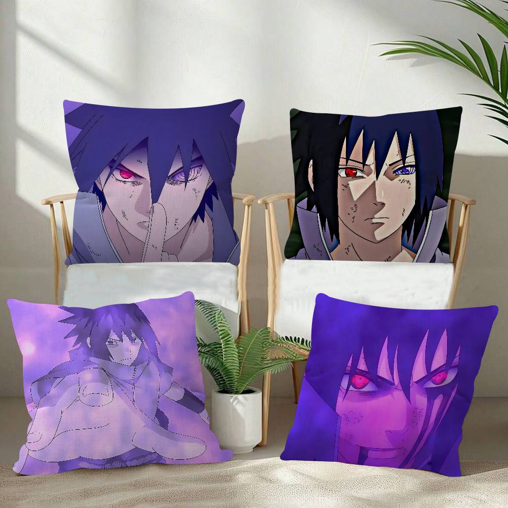 Anime N-Naruto Uchiha Sasuke Pillow Anime Pillow Sofa Bed Head Pillow Cover Cushion Cover Fashion