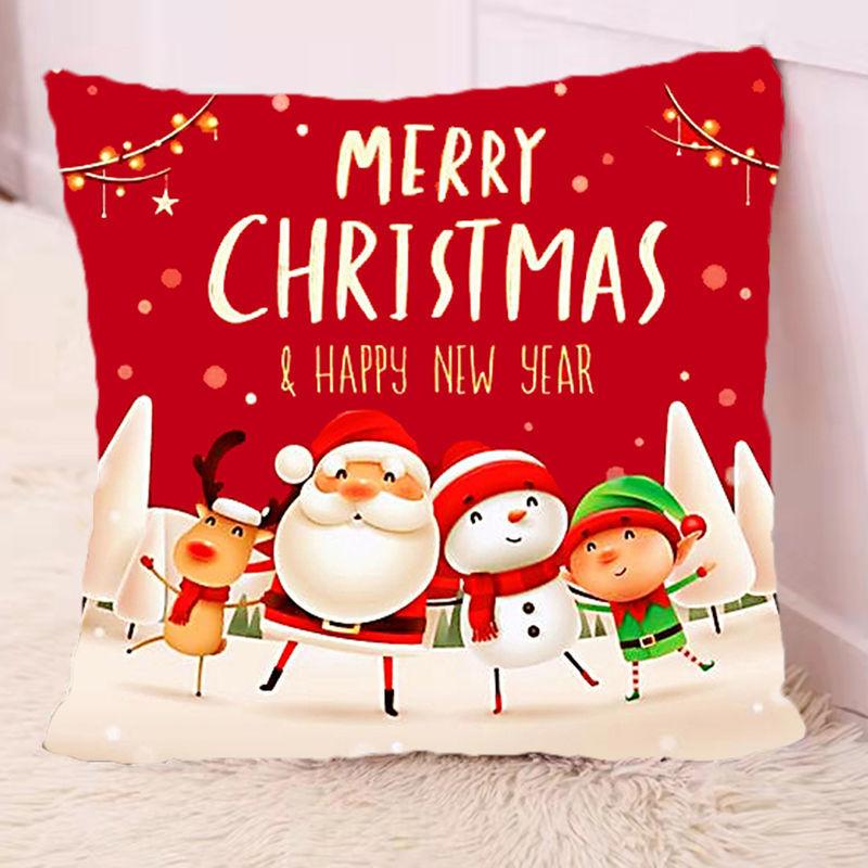 Kerstvakantie kussen schattige eland woonkamer bank kussen creatief internet beroemdheid kussen kamer kantoor decoratie (kussensloop + kussenkern 1 stuks)