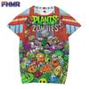 Summer New Plant Vs. Zombie Cartoon Crew Neck 3D Printing Trend T-shirt