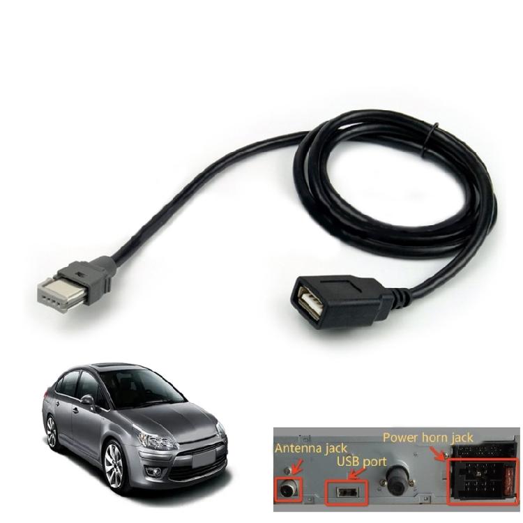USB Cable Wire Connector for 307 408 C4 C Quatre B50 RD9 Enjoy Music Navigation