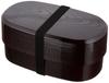 HAKOYA Range Club Men's Oval Wood Grain Lunch Box, Dark Brown, 51570