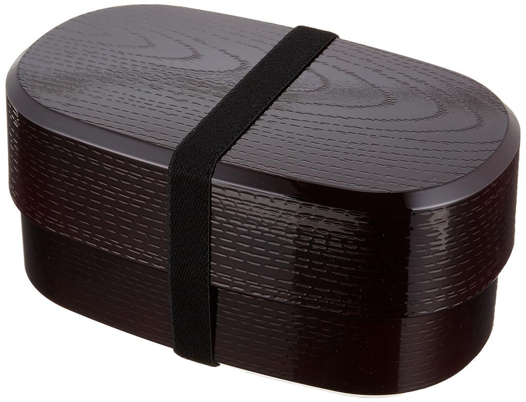 HAKOYA Range Club Herren Oval Lunchbox mit Holzmaserung, Dunkelbraun, 51570