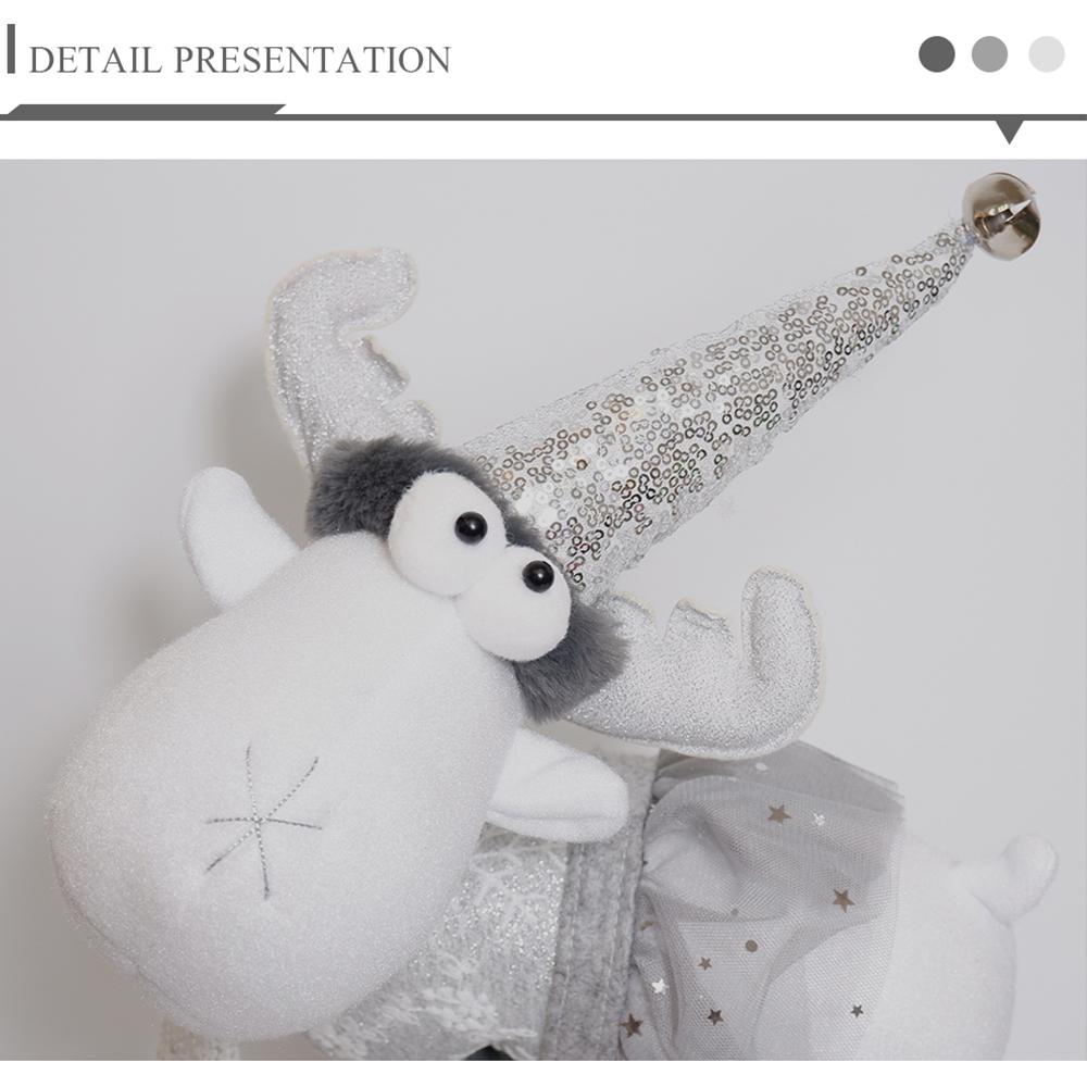 Nové vánoční ozdoby na panenky z plyšových jelenů, roztomilé vánoční ozdoby na jelena, domácí dekorace na vánoční stromeček