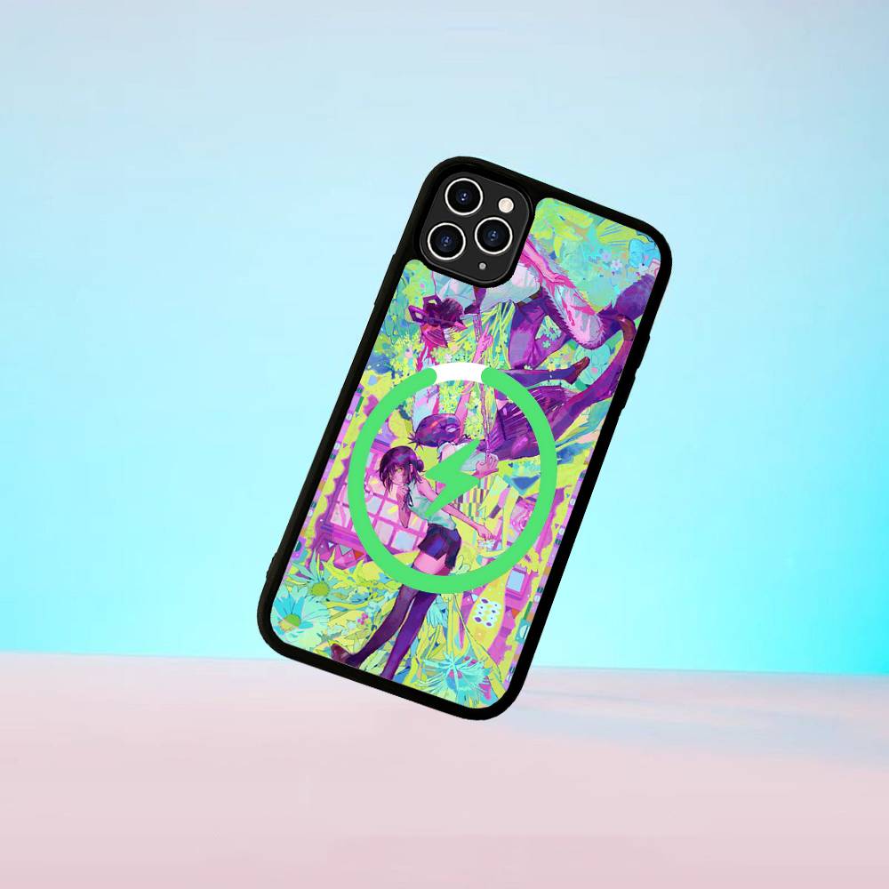 Anime C-Chainsaw Man Magnetic Matte Phone Case For IPhone 16 17 15 14 13 12 11 For Magsafe Wireless Charge Cover