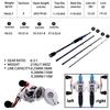 Casting Fishing Rod Combo 4 Tips Carbon Fiber  Lure Pole and Left Right Hand Baitcasting Reel