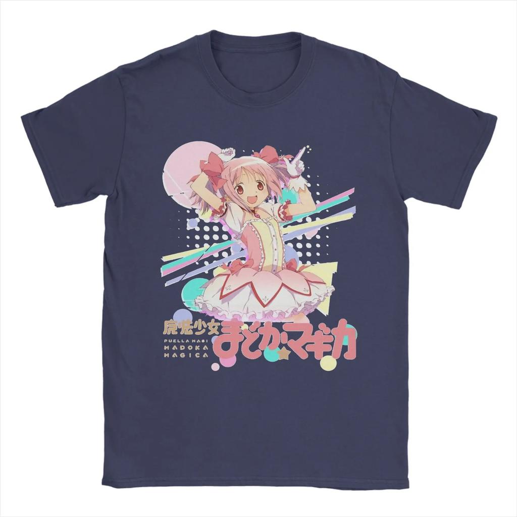 Puella Magi Madoka Magica Colorful Pop Kawaii Anime Cotton TShirt Loose Fit for Magical Girl Comfortable Fashion Tshirts