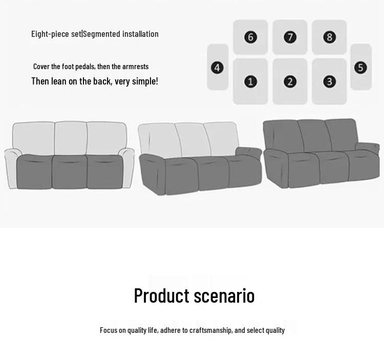 Durable Cotton Linen Sofa Cover - Anti-Scratch Protector for Electric Recliner