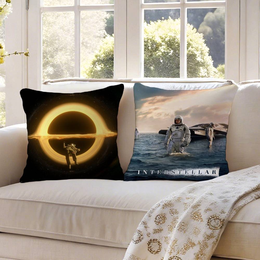 Fiction Planet Style Interstellar Travel-A Pillow Case Anti-dustmite Invisible Zipper Silky Short Plush Sofa Cushion Cover