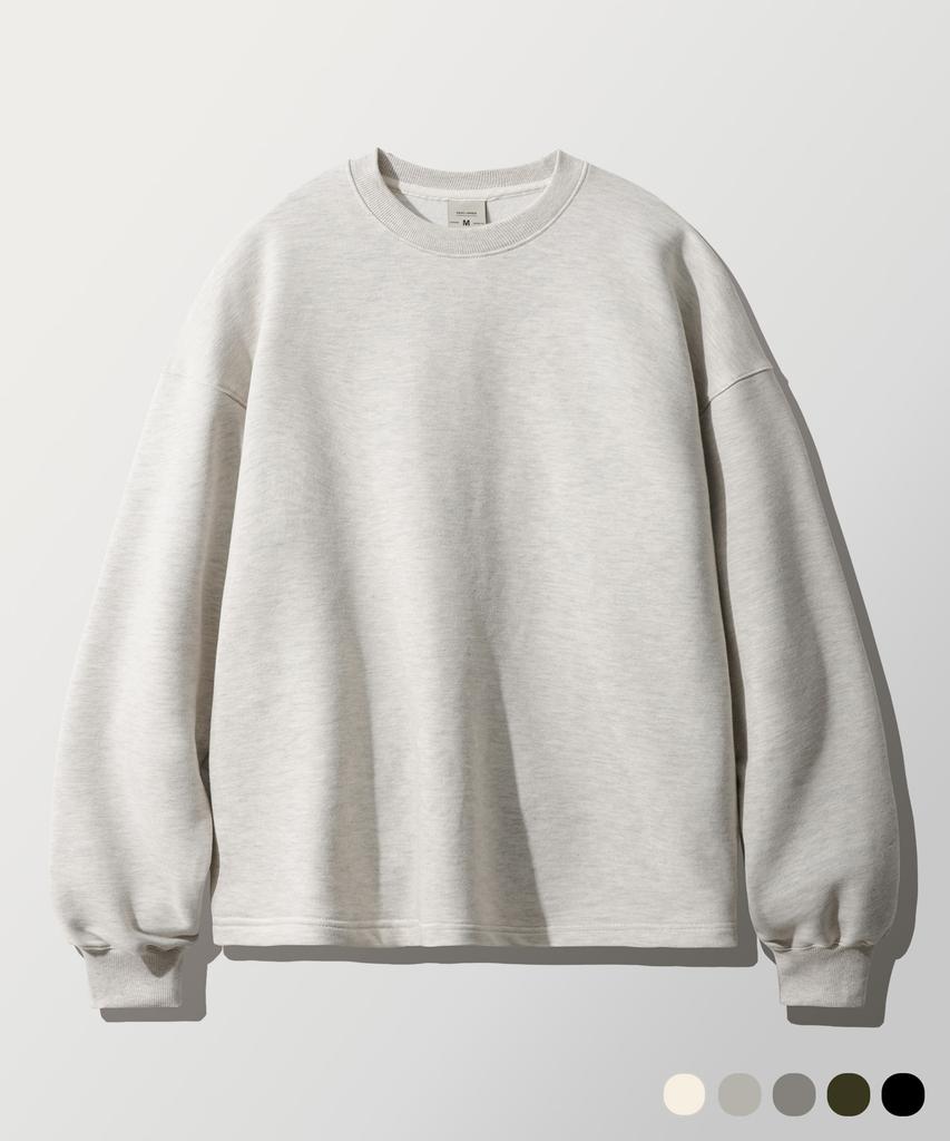 FP142 Flat Long Sleeve Sweatshirt Oatmeal Kjmt1541