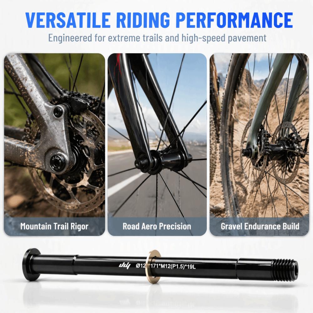 M12 Bicycle Thru Axle High Strength Bike Thru Axle Skewers Frame Fork Hub Replacement