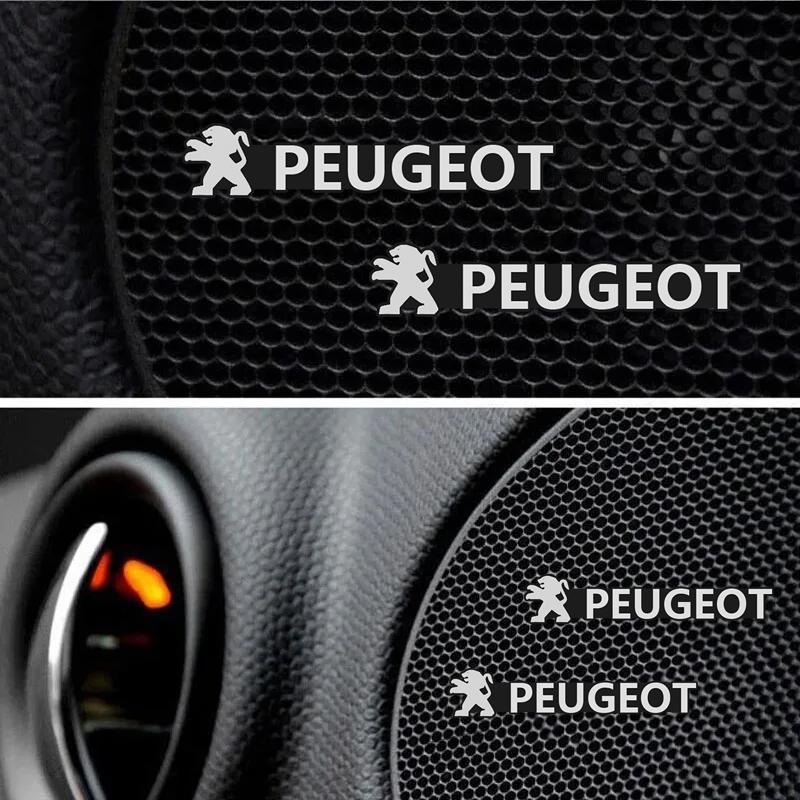 2026 Varm Bilklistremerke Bil Dekorativt Tilbehør 3D Aluminium Høyttaler Stereo Høyttaler Emblem Klistremerke For Peugeot 208 308 508 408 30