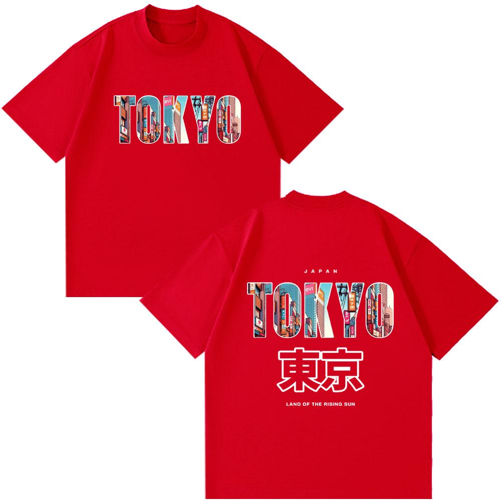 Japan Tokyo Printed T Shirts Unisex Women Clothing Fashion Vintage Short Sleeve T-shirt Summer Cotton Short Sleeve Couple T Shirts S
