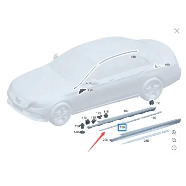 Mercedes-Benz W206 2022-2023 Decorative Strip (2066980100, 2066980200)