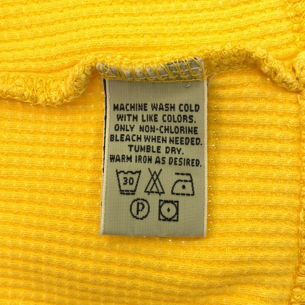 EDDIE BAUER Short Sleeve Waffle T-shirt Yellow Cut and Sewn Outdoor Women Used