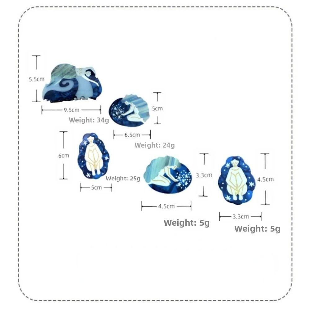 Ocean Mermaid Hair Claw Clips Funny Women Accessories Cute Acetate Shark Hairpin Jewelry Gift