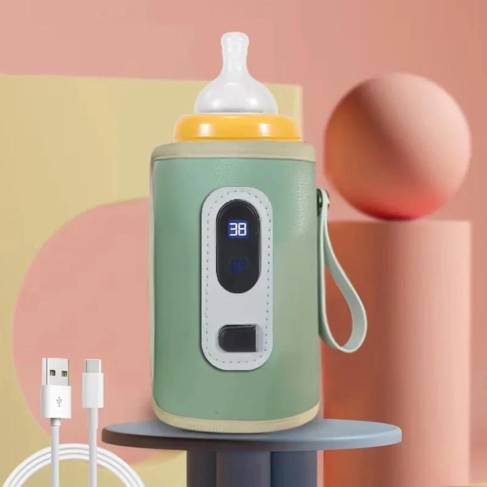 Usb Baby Bottle Warmer Bag Portable Milk Warmer Constant Temperature Heating Sleeve Travel Infant Feeding Bottle Cover