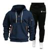 Completo da golf da uomo autunno e inverno + abbigliamento sportivo da esterno elegante e confortevole e set di pantaloni a due pezzi
