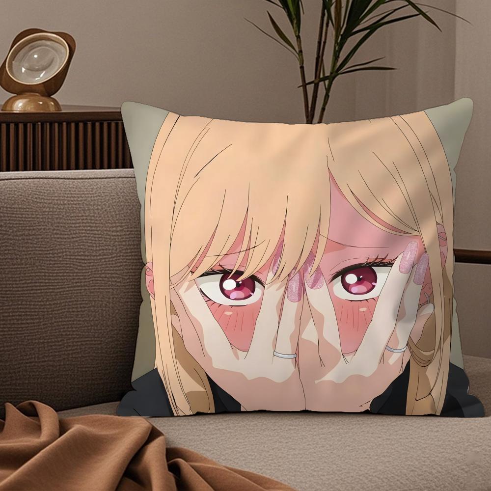 Marin Kitagawa Anime Kissenbezug Seidig Elegant Komfort Sofa Bett Unsichtbarer Reißverschluss