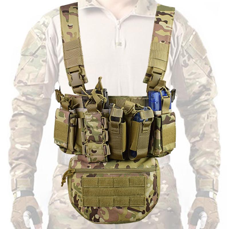 Fan Militare Esterno D3 Tactical Chest Hanging Gilet Multifunzione MC Leggero Tasca Ventrale Set Gilet