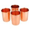 Verre à boire en cuivre de la plaine de la Nirmal Ganga (Paquet de 4) | Verre à eau en cuivre pur | Vaisselle réutilisable traditionnelle