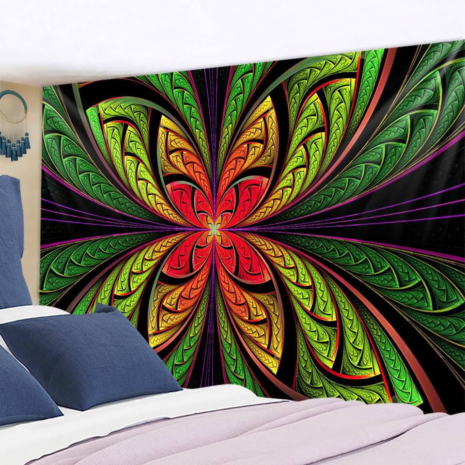 Wall Hanging Tissu Boheme Mandala Tapestry 3D Jade Home Decor Living Room Background Wall Carpet Cloth Hippie Blanket