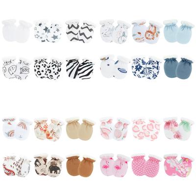 3Pair Thickened Lamb Wool Baby Gloves Anti Scratch Soft Elastic Winter Warm Newborn Mittens Infant Hand Covers Comfortable Protective Gear 0-1 Years