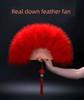 Internet-Famous Feather Fan, Fully Velvet Thickened, Standard Fairy-Like Cheongsam, Catwalk, Children's Stage Performance Dance Fan