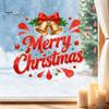 Christmas Window Clings Merry Static Glass Sticker, Decals with Bell Holiday Store Displays Elements, Removable for Home Party Decorations Ornaments