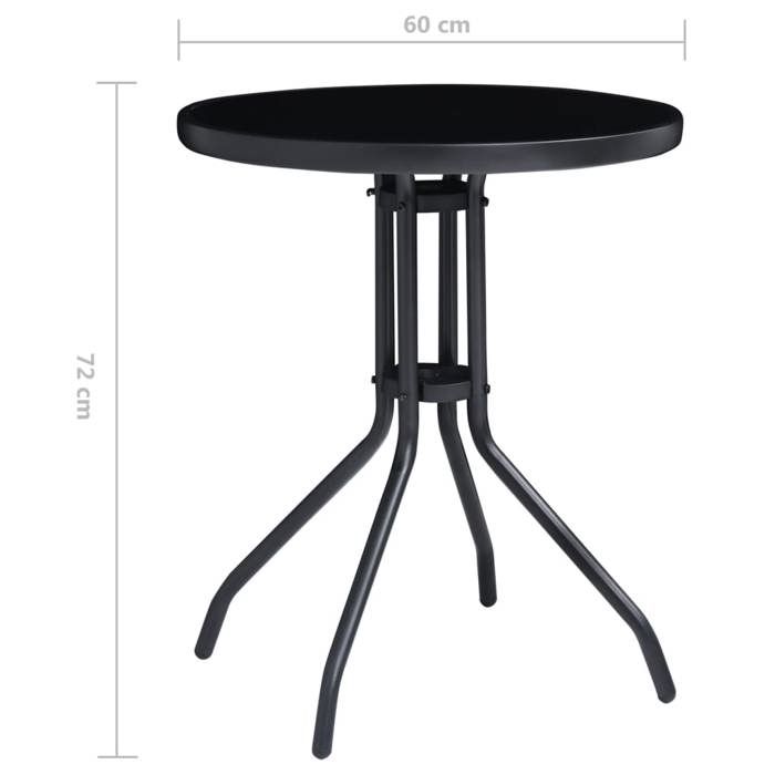 VidaXL Bistro Furniture 3 Pcs Garden Lounge Patio Furniture Set Outdoor Furniture Table and Chairs of 3070654