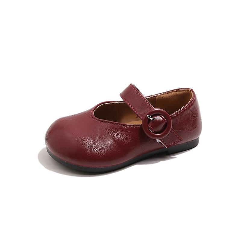 Piccole scarpe in pelle per bambini francesi primavera nuove scarpe piatte da principessa per bambine scarpe beanie a suola morbida