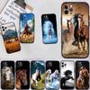 FM22 Feines Pferde Handyhülle für Samsung Galaxy A11 A12 A13 A15 A52S A53 A55 A56 A70 A71 A72 A73 F06 F16 F56 S10 Plus S10e